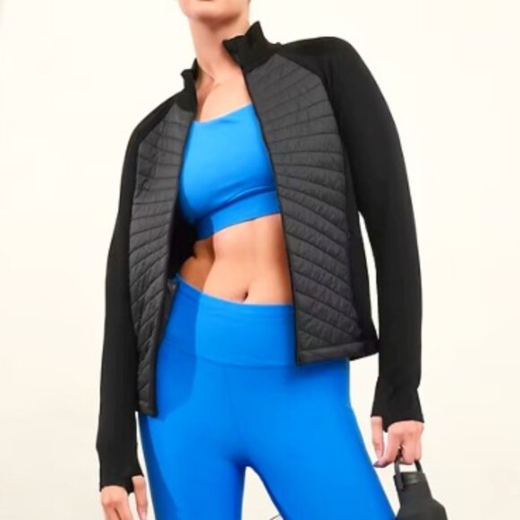 SALE! Athleta Flurry Force Insulated PrimaLoft Jacket - Black - Like New S - Picture 1 of 14